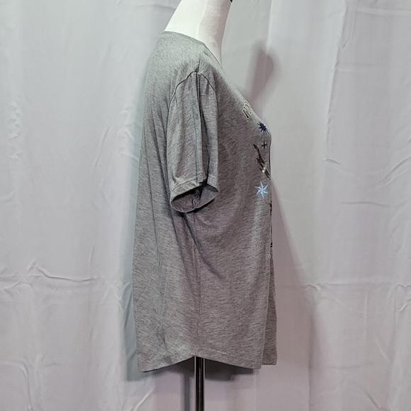 Harry Potter Junior's Gray Graphic Christmas Short Sleeve T-Shirt Size 3XL (21) - Picture 6 of 8